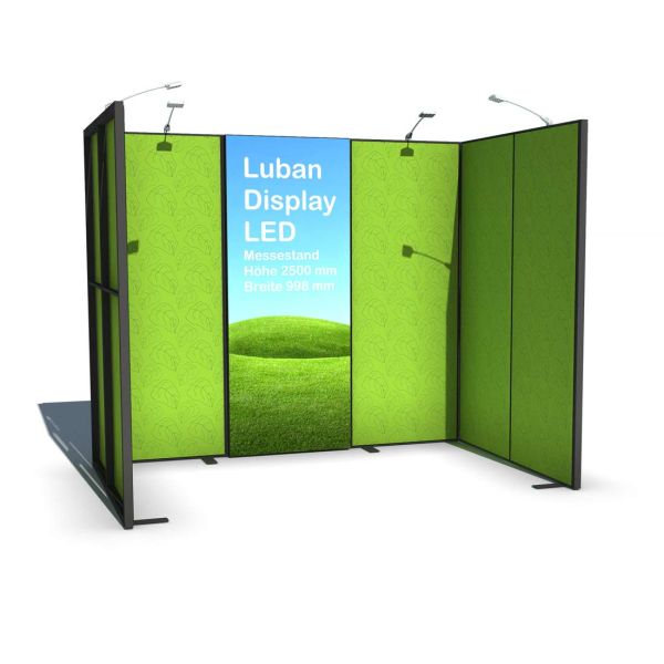 LED-Messestand mit Luban Display Set 5 Ansicht links